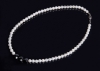 Necklace short length with shell pearl and onyx
