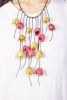 SILKY SPRING (in red and yellow) - Handmade Necklace