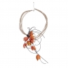 SILKY BOUQUET (orange) - Handmade Necklace