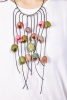 SILKY SPRING (green-pink-brown) - Handmade Necklace